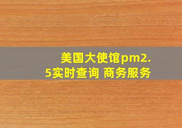 美国大使馆pm2.5实时查询 商务服务